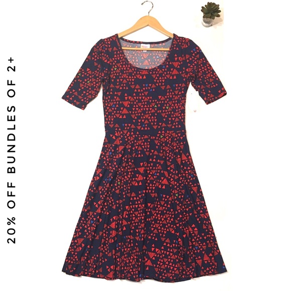 LuLaRoe Other - NWT LuLaRoe Dress Nicole Style - Red Triangle
